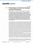 Research paper thumbnail of E-learning is a burden for the deaf and hard of hearing