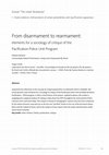 Research paper thumbnail of From Disarmament to Rearmament: Elements for a Sociology of Critique of the Pacification Police Unit Program