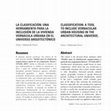 Research paper thumbnail of La Clasificación: Una Herramienta Para La Inclusión De La Vivienda Vernácula Urbana en El Universo Arquitectónico