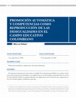 Research paper thumbnail of Promoción automática y competencias como reproducción de las desigualdades en el campo educativo colombiano