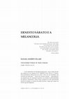 Research paper thumbnail of Ernesto Sábato e a melancolia