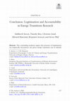 Research paper thumbnail of Conclusion: Legitimation and Accountability in Energy Transitions Research