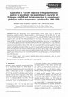 Research paper thumbnail of Application of wavelet empirical orthogonal function analysis to investigate the nonstationary character of Ethiopian rainfall and its teleconnection to nonstationary global sea surface temperature variations for 1900-1998