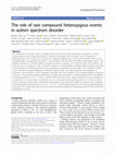 Research paper thumbnail of The role of rare compound heterozygous events in autism spectrum disorder