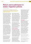 Research paper thumbnail of Return and re-admission in states migration policies