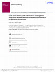 Research paper thumbnail of Ends Over Means: Self-Affirmation Strengthens Attitudinal and Weakens Perceived Control Effects on Behavioral Intention