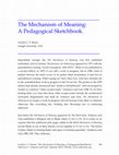 Research paper thumbnail of The Mechanism of Meaning: A Pedagogical Sketchbook