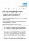 Research paper thumbnail of Article Variabilities in Rainfall Onset, Cessation and Length of Rainy Season for the Various Agro-Ecological Zones of Ghana