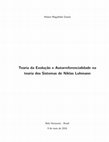 Research paper thumbnail of Teoria da evolução e autorreferencialidade na teoria dossistemas de Niklas Luhmann