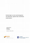 Research paper thumbnail of Verklaringen van de overlevingskans van bedrijven, gestart door allochtone ondernemers