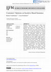 Research paper thumbnail of Customers’ opinions on incentive based insurance