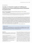 Research paper thumbnail of Caveolin-1 Is Critical for Lymphocyte Trafficking into Central Nervous System during Experimental Autoimmune Encephalomyelitis