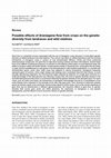 Research paper thumbnail of Possible effects of (trans)gene flow from crops on the genetic diversity from landraces and wild relatives