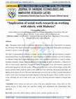 Research paper thumbnail of Implication of social work research on working with elderly with Diabetes