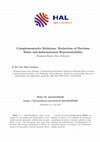 Research paper thumbnail of Complementarity relations: reduction of decision rules and informational representability