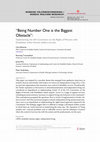 Research paper thumbnail of “Being Number One is the Biggest Obstacle”