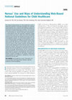 Research paper thumbnail of Nursesʼ Use and Ways of Understanding Web-Based National Guidelines for Child Healthcare