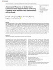 Research paper thumbnail of Automated Measures to Understand Communication Opportunities for Young Children With Autism in the Community: A Pilot Study