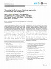 Research paper thumbnail of Measuring the effectiveness of landscape approaches to conservation and development