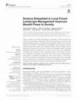 Research paper thumbnail of Science Embedded in Local Forest Landscape Management Improves Benefit Flows to Society