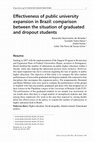 Research paper thumbnail of Effectiveness of public university expansion in Brazil: comparison between the situation of graduated and dropout students