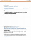 Research paper thumbnail of A Comparative Analysis of Homicide Rates Utilizing the University of Tennessee Forensic Data Bank