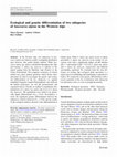 Research paper thumbnail of Ecological and genetic differentiation of two subspecies of Saussurea alpina in the Western Alps