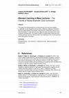 Research paper thumbnail of Blended Learning in Mass Lectures - The Faculty of Social Sciences' Core Curriculum