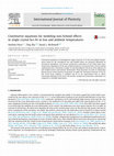 Research paper thumbnail of Constitutive equations for modeling non-Schmid effects in single crystal bcc-Fe at low and ambient temperatures