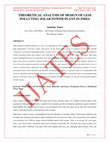 Research paper thumbnail of Theoretical Analysis of Design of Less Polluting Solar Power Plant in India