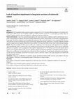 Research paper thumbnail of Lack of cognitive impairment in long-term survivors of colorectal cancer