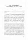 Research paper thumbnail of Law As Temporality: Colonial Politics and Indian Settlers