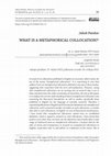 Research paper thumbnail of What is a metaphorical collocation?