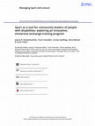 Research paper thumbnail of Sport as a tool for community leaders of people with disabilities: exploring an innovative, immersive exchange training program