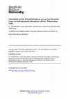 Research paper thumbnail of Calculation of the Shunt Resistance across the Absorber Layer of Hydrogenated Amorphous Silicon Photovoltaic Cells