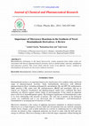 Research paper thumbnail of ChemInform Abstract: Importance of Microwave Reactions in the Synthesis of Novel Benzimidazole Derivatives