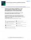 Research paper thumbnail of Synthesis and carbonic anhydrase I, II, VII, and IX inhibition studies with a series of benzo[d]thiazole-5- and 6-sulfonamides