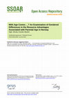 Research paper thumbnail of With Age Comes …? An Examination of Gendered Differences in the Resource Advantages Associated with Parental Age in Norway