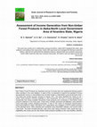 Research paper thumbnail of Assessment of Income Generation from Non-timber Forest Products in Awka-North Local Government Area of Anambra State, Nigeria