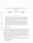 Research paper thumbnail of Regret-optimal Strategies for Playing Repeated Games with Discounted Losses