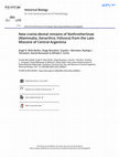 Research paper thumbnail of New cranio-dental remains of Nothrotheriinae (Mammalia, Xenarthra, Folivora) from the Late Miocene of Central Argentina