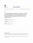 Research paper thumbnail of Comparing the information content of coral reef geomorphological and biological habitat maps, Amirantes Archipelago (Seychelles), Western Indian Ocean