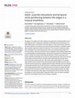 Research paper thumbnail of Adult—Juvenile interactions and temporal niche partitioning between life-stages in a tropical amphibian