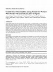 Research paper thumbnail of Genital Tract Abnormalities among Female Sex Workers Who Douche with Lemon/Lime Juice in Nigeria