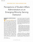 Research paper thumbnail of Perceptions of Student Affairs Administrators at an Emerging Minority Serving Institution