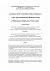 Research paper thumbnail of Assessment of the contribute of spray thickeners to the agro-chemical drift reduction using a mathematical model and a wind tunnel