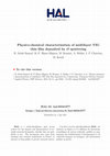 Research paper thumbnail of Physico-chemical characterization of multilayer YIG thin film deposited by rf sputtering