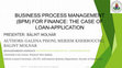 Research paper thumbnail of Blockchain based business process management BPM for finance