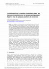 Research paper thumbnail of Le traitement de la variation linguistique dans les travaux universitaires sur les langues pratiquées en Algérie : Cas de quelques positions de recherche