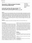 Research paper thumbnail of Association of Meteorological Variables and Coronary Blood Flow